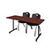 Kobe Rectangle Kobe Trng Table, w/2M Stack Chairs, 66x30", 66" W, 29" H, Laminate Top, Cherry MKTRCT6630CH47BK - alternate 1